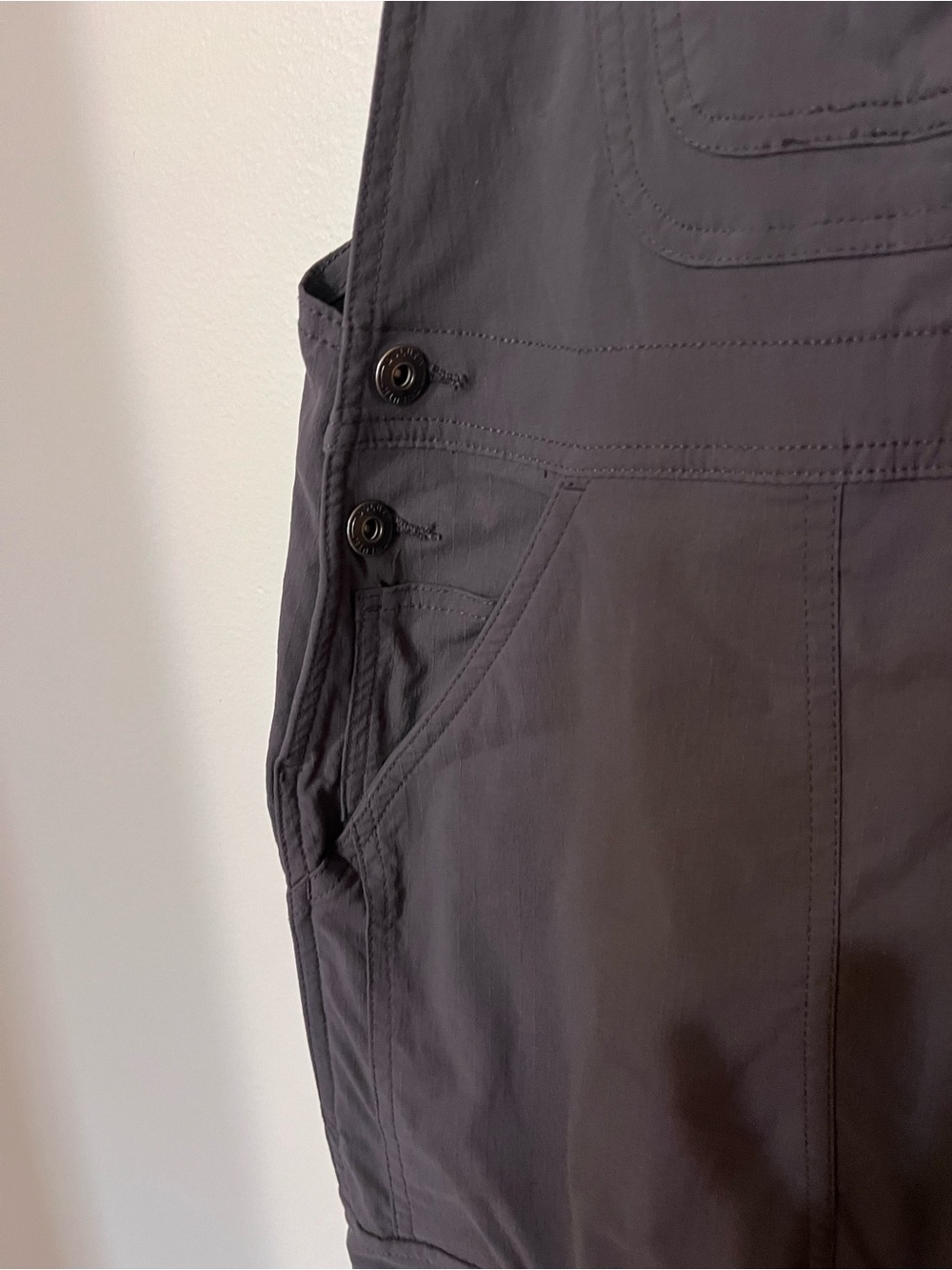 Duluth Trading Co Heirloom Gardening Overalls Dark Grey Charcoal Medium x 29 - Picture 4 of 11